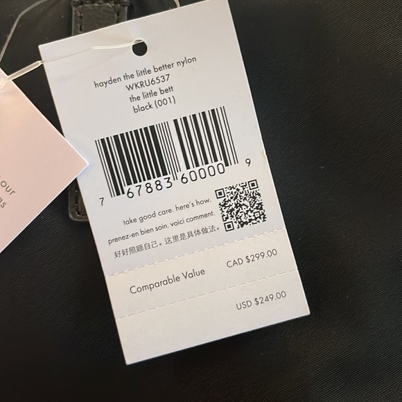 NWT-Kate Spade Nylon Black Tote-Reg-$249 - Picture 5 of 14